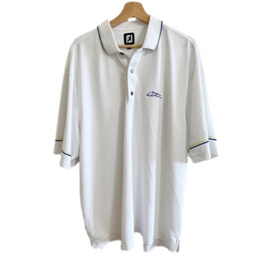 Footjoy Men’s White Golf Polo Short Sleeve Shirt Horse Mustang Dolphin Size 2XL